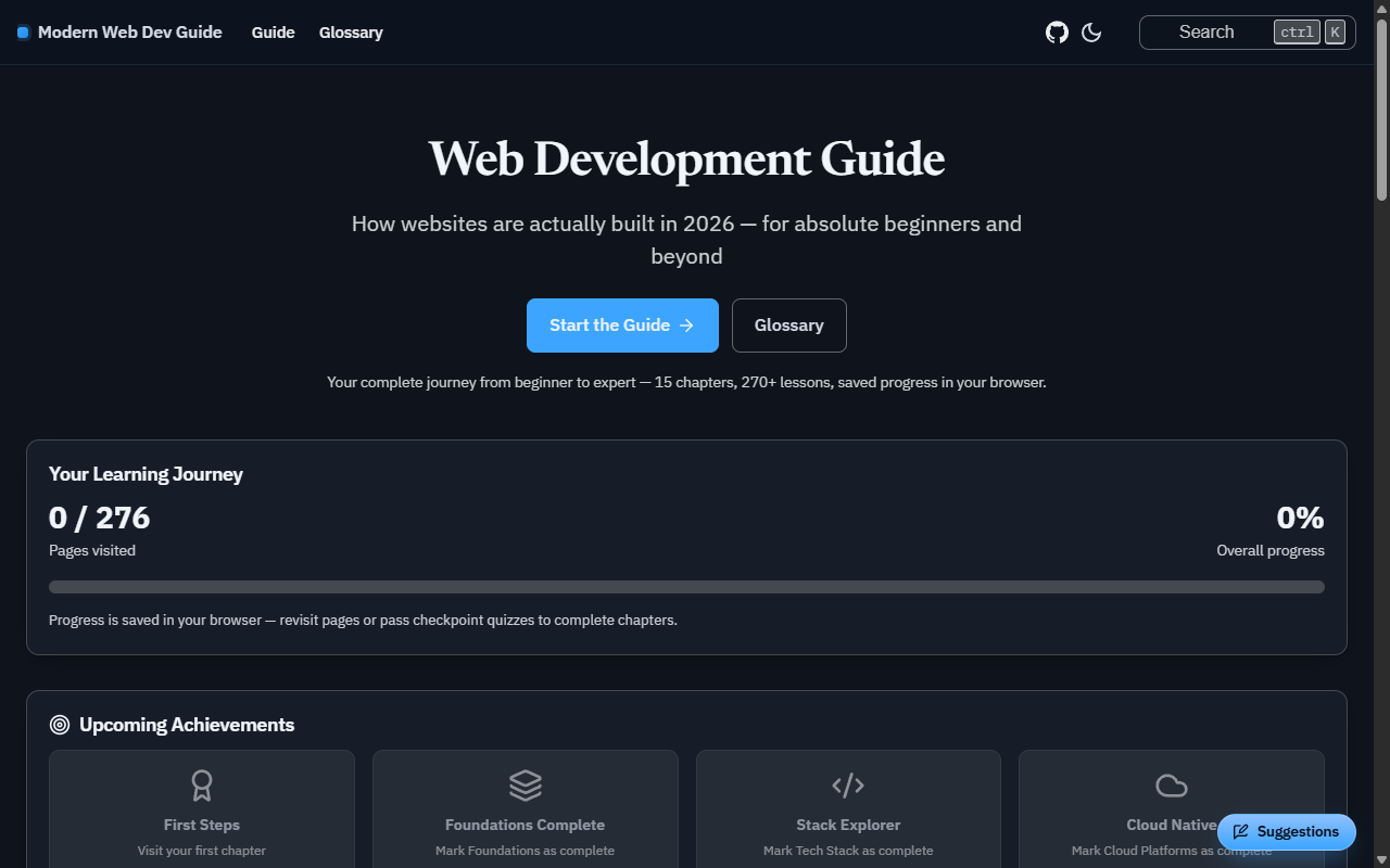 Screenshot of Modern Web Dev Guide